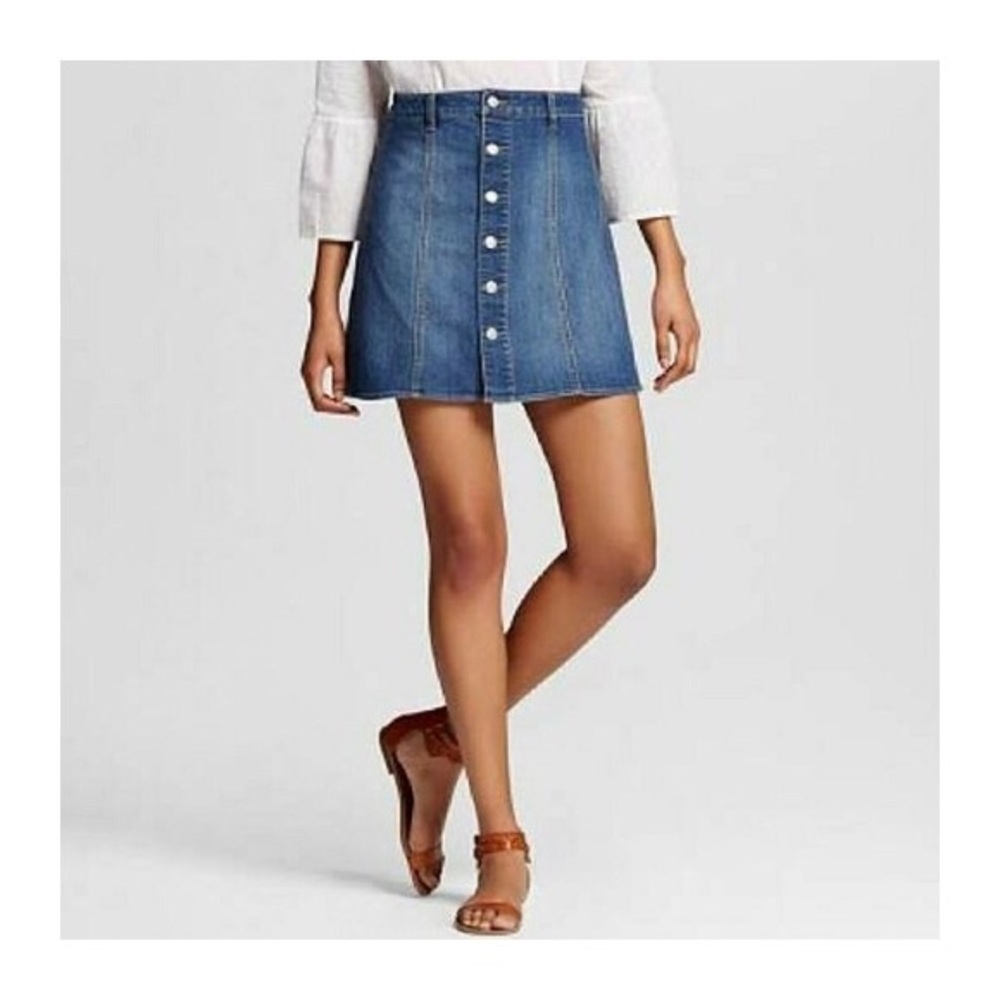 Mossimo Button Down Jean Skirt